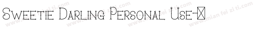 Sweetie Darling Personal Use字体转换